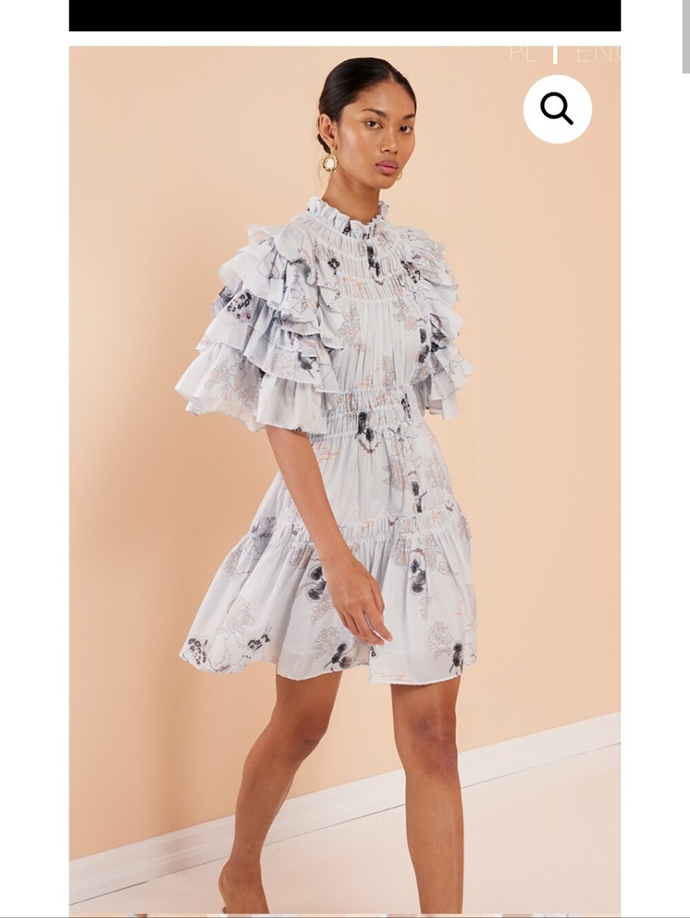 Magali Pascal Silk Adrienne Ruffle Dress
